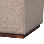 Load image into Gallery viewer, Modern Bouclé Upholstered Bench with Sculpted Wood Center