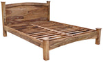 Load image into Gallery viewer, Rustic Solid Sheesham Wood Bed Frame with Natural Finish
