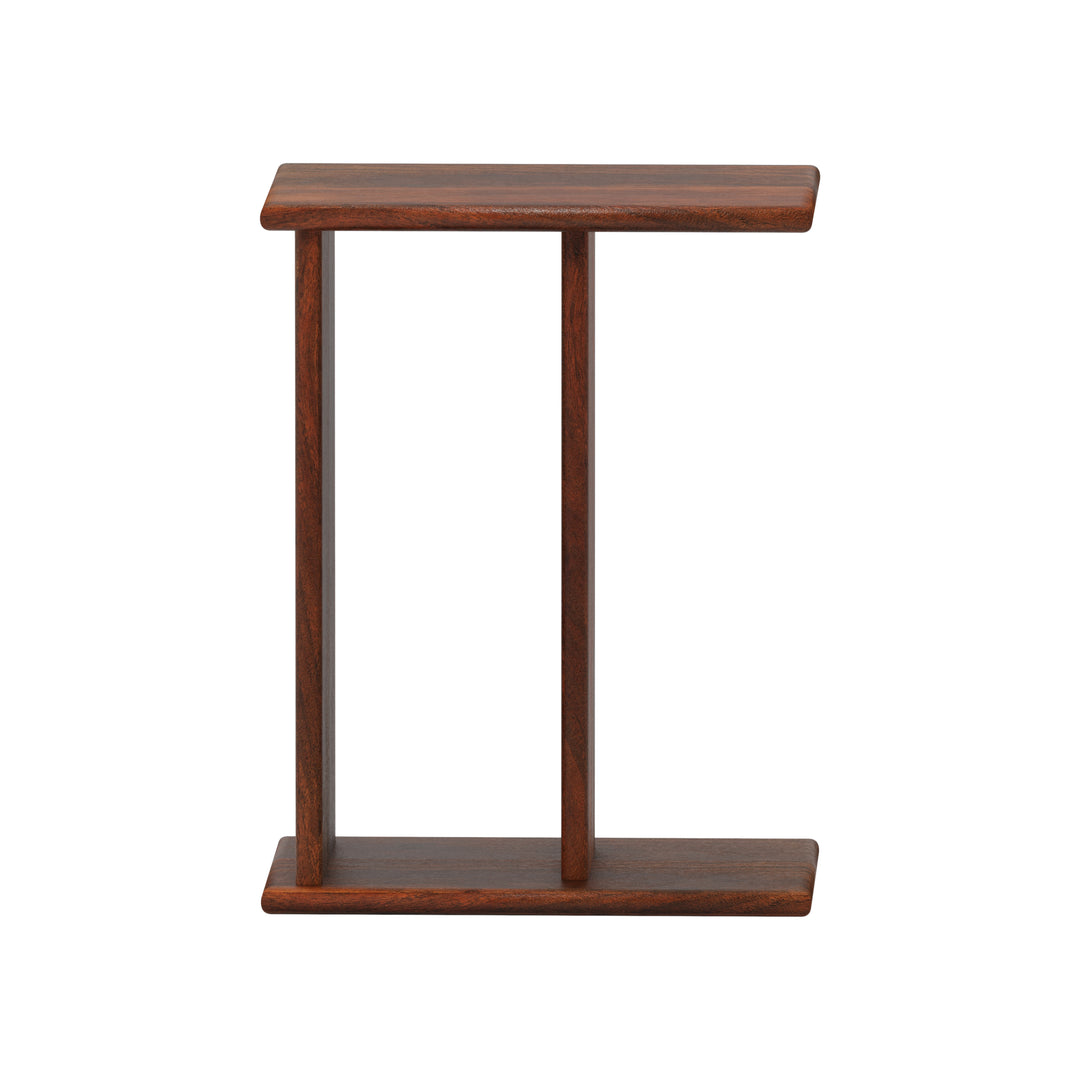 C-Shaped Solid Wood  Side Table