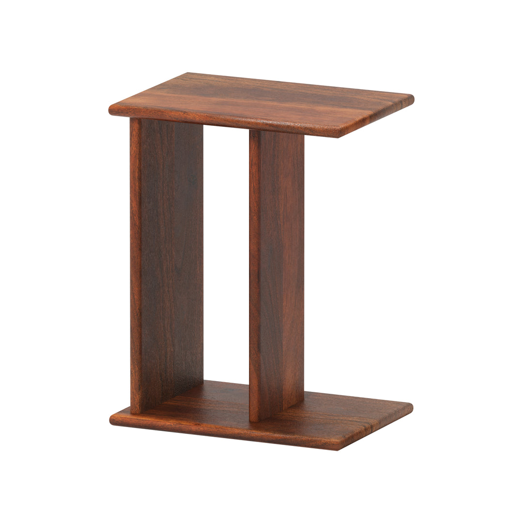 C-Shaped Solid Wood  Side Table