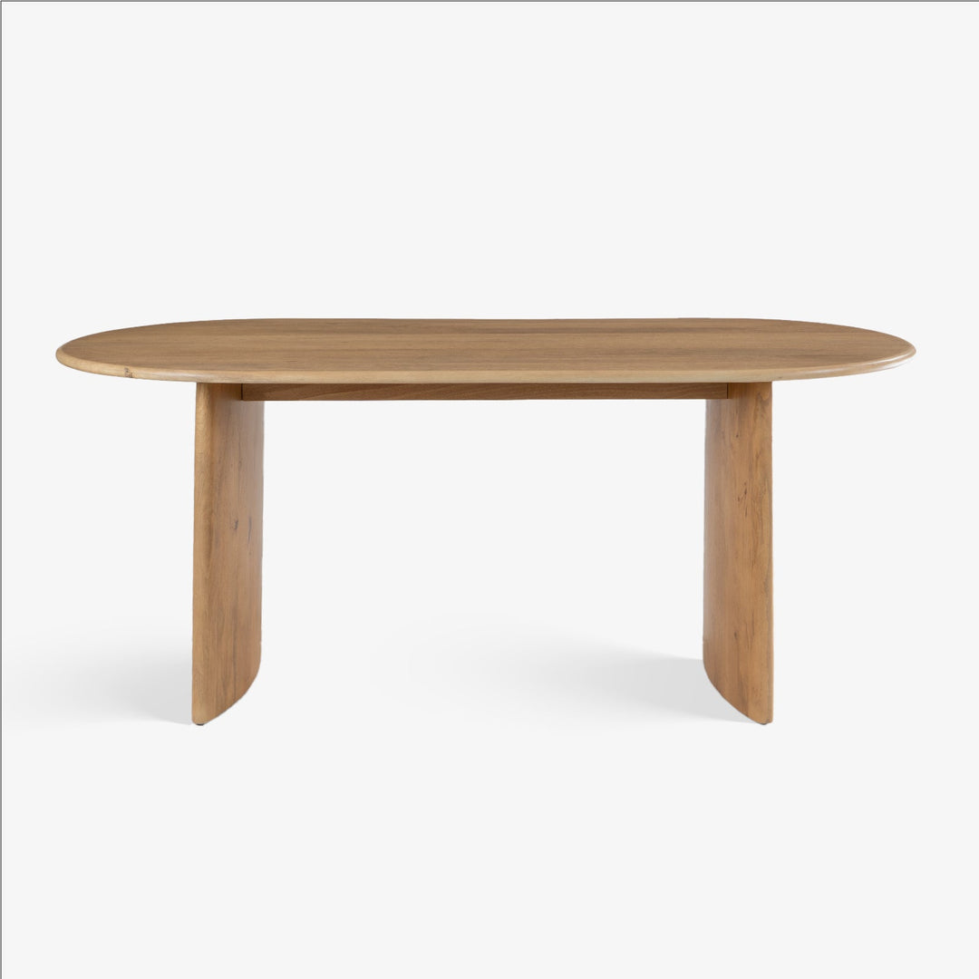 Serene Oval Dining Table in Natural Wood