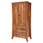 Load image into Gallery viewer, Tall Rustic Wooden Armoire with Multi-Drawer Storage and Double Doors
