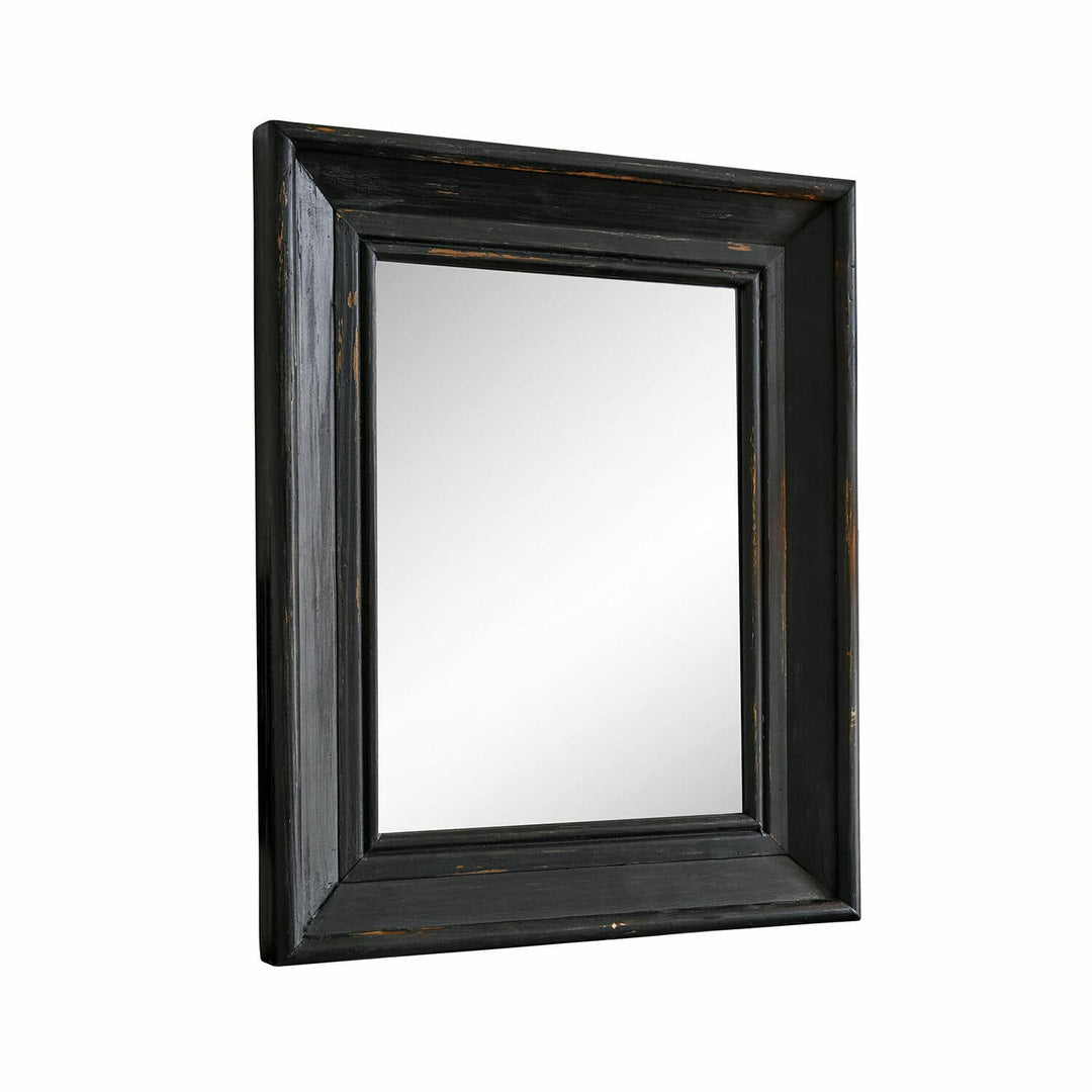 Vintage Wall Mirror with Industrial Light Fixtures