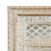 Handcrafted Arched Carved Wooden Mirror