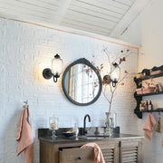 Vintage Floral Embellished Round Mirror