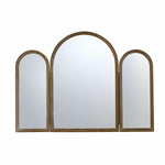 Load image into Gallery viewer, Triple Arch Mirror with Wooden Frame and Folding Panels
