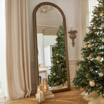 Load image into Gallery viewer, Elegant Arched Full-Length Mirror with Antique Gold Frame

