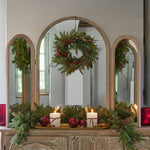 Load image into Gallery viewer, Triple Arch Mirror with Wooden Frame and Folding Panels
