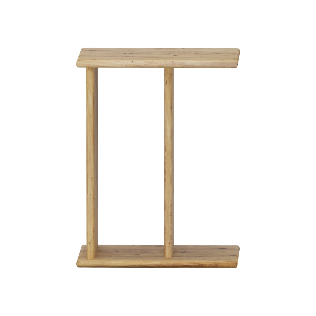 C-Shaped Solid Wood  Side Table