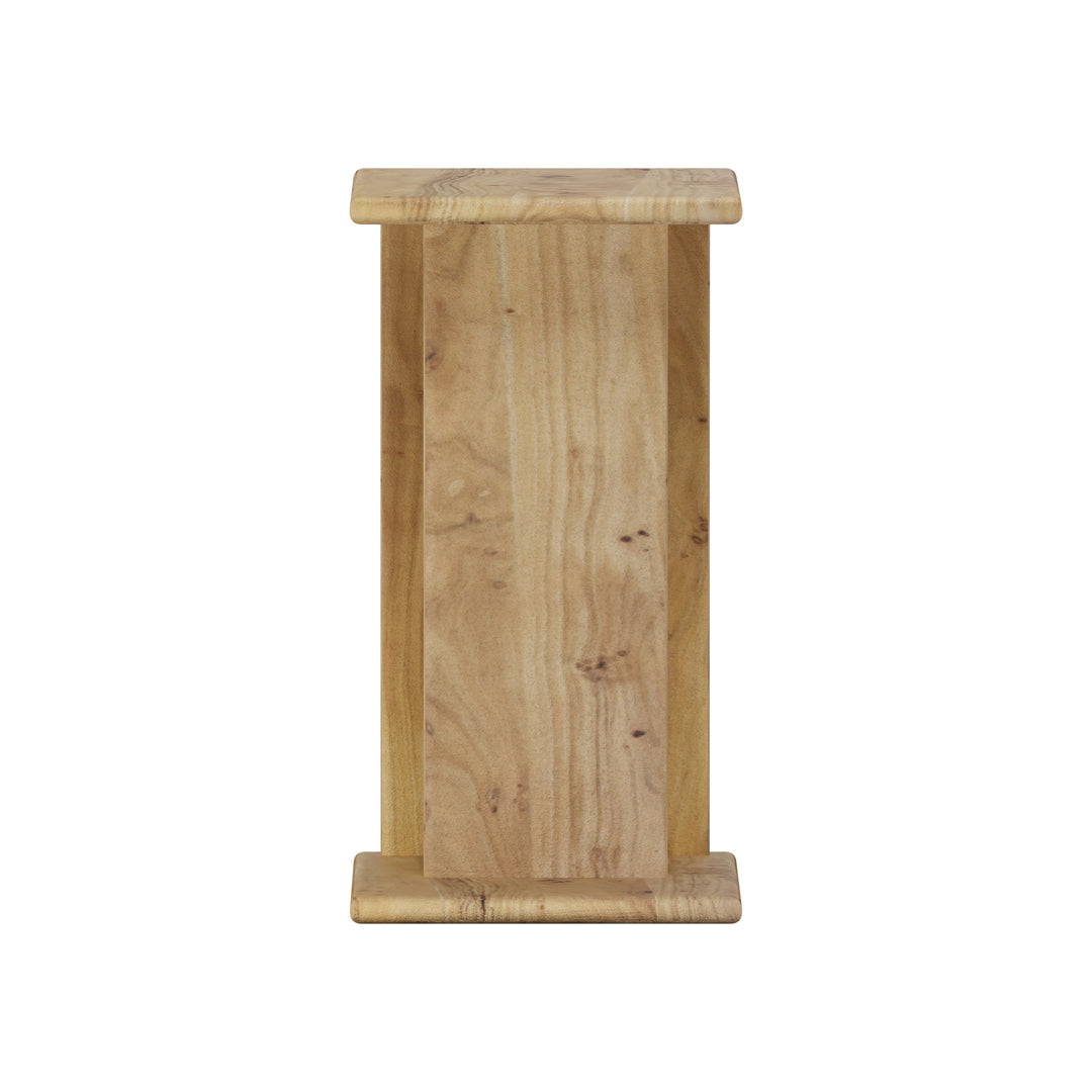 C-Shaped Solid Wood  Side Table