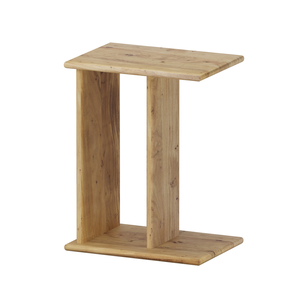 C-Shaped Solid Wood  Side Table