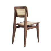 Wooden Dining Chair with Cane Backrest