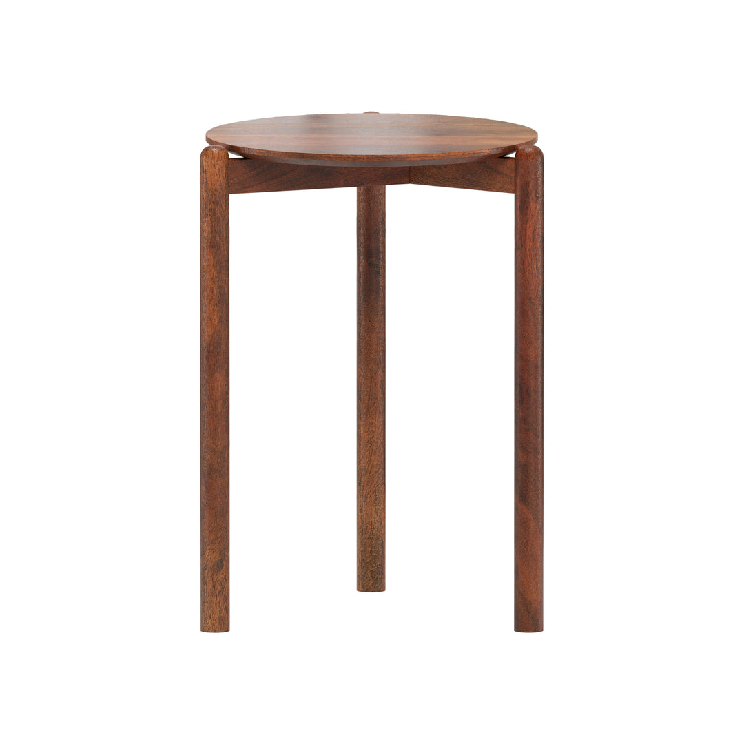 Solid Wood Round Side Table