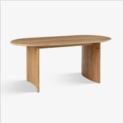 Serene Oval Dining Table in Natural Wood