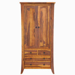 Load image into Gallery viewer, Tall Rustic Wooden Armoire with Multi-Drawer Storage and Double Doors
