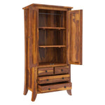 Load image into Gallery viewer, Tall Rustic Wooden Armoire with Multi-Drawer Storage and Double Doors
