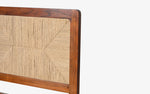 Load image into Gallery viewer, Geometric Cane-Back Wooden Bed
