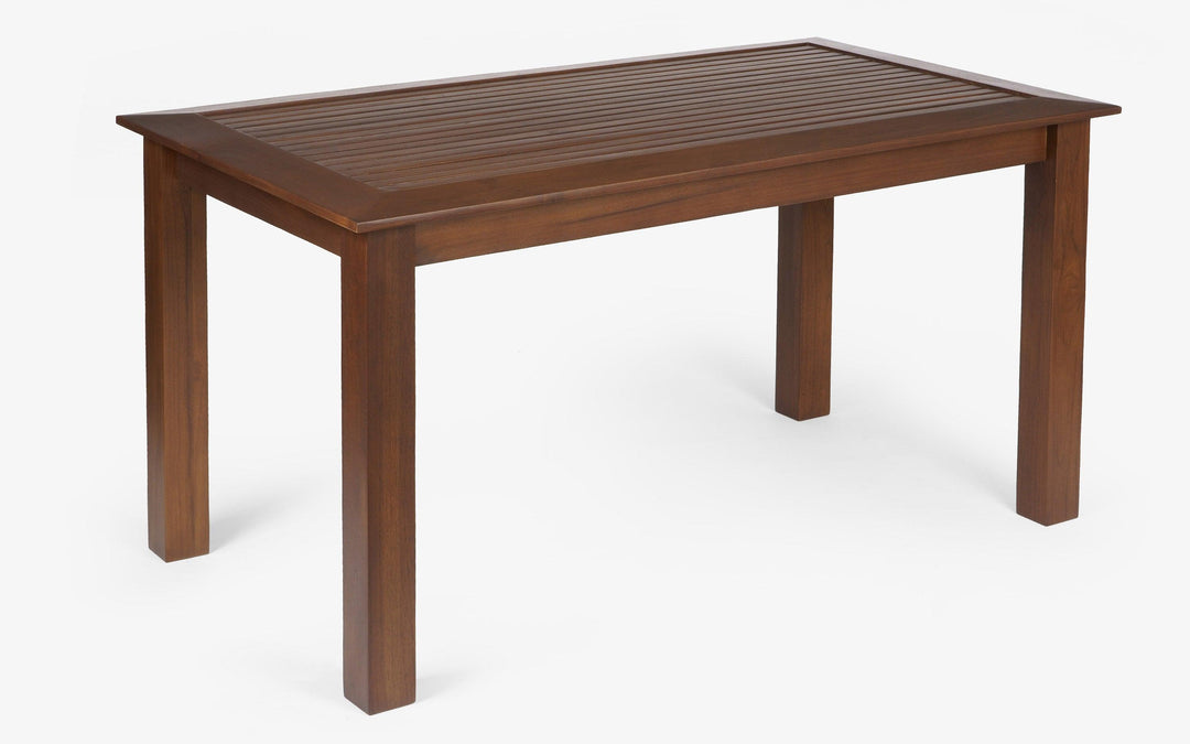 Classic Wooden Dining Table with Slatted Top
