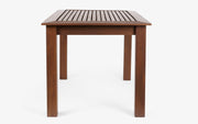 Classic Wooden Dining Table with Slatted Top