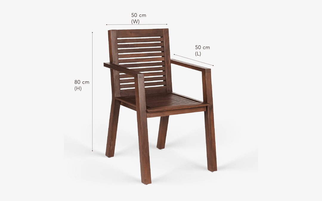Elegant Wooden Outdoor Dining Set with 4 Armchairs and Bench