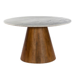 Load image into Gallery viewer, Contemporary Marble and Wood Dining Table
