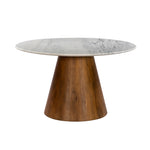 Load image into Gallery viewer, Contemporary Marble and Wood Dining Table
