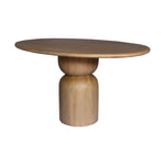 Load image into Gallery viewer, Sculpted Solid Wood Round Dining Table with Artistic Pedestal Base
