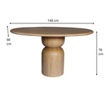 Load image into Gallery viewer, Sculpted Solid Wood Round Dining Table with Artistic Pedestal Base
