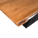 Load image into Gallery viewer, Contemporary Live Edge Dining Table with Geometric Metal Base
