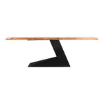 Load image into Gallery viewer, Contemporary Live Edge Dining Table with Geometric Metal Base
