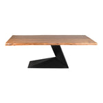 Load image into Gallery viewer, Contemporary Live Edge Dining Table with Geometric Metal Base
