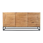 Load image into Gallery viewer, Modern Industrial Wooden Sideboard with Geometric Detailing
