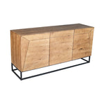 Load image into Gallery viewer, Modern Industrial Wooden Sideboard with Geometric Detailing
