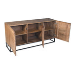Load image into Gallery viewer, Modern Industrial Wooden Sideboard with Geometric Detailing
