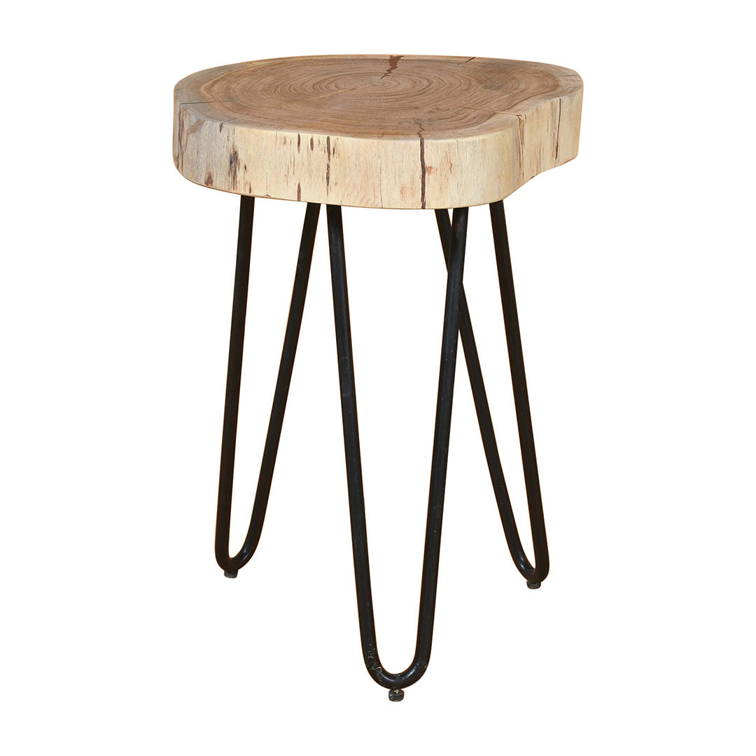 Single Log Side Table