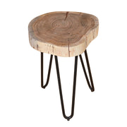 Single Log Side Table