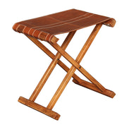 Folding leather Stool
