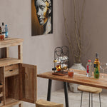 Load image into Gallery viewer, Vertical Iron &amp; Wood Wine Rack – 3 Bottle Holder
