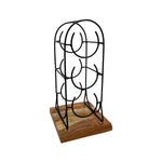 Load image into Gallery viewer, Vertical Iron &amp; Wood Wine Rack – 3 Bottle Holder
