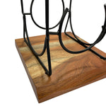 Load image into Gallery viewer, Vertical Iron &amp; Wood Wine Rack – 3 Bottle Holder
