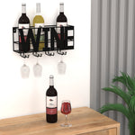 Load image into Gallery viewer, Wall-Mounted Wine Rack with Glass Holder
