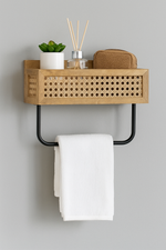 Load image into Gallery viewer, Rattan Towel Rail
