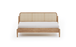 Load image into Gallery viewer, Cane-Back Wooden Bed Frame
