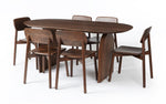 Load image into Gallery viewer, Contemporary Oval Dining Table with 6 Elegant Wooden Chairs
