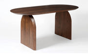 Contemporary Oval Dining Table with 6 Elegant Wooden Chairs