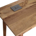 Load image into Gallery viewer, Solid Wood Writing Desk with Dual Drawers and Built-In Power Outlet
