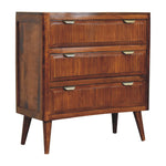 Load image into Gallery viewer, Retro-Inspired Wooden Chest of Drawers with Ribbed Detailing
