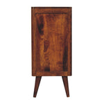 Load image into Gallery viewer, Retro-Inspired Wooden Chest of Drawers with Ribbed Detailing
