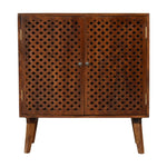 Load image into Gallery viewer, Lattice Design Wooden Storage Cabinet
