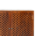 Load image into Gallery viewer, Lattice Design Wooden Storage Cabinet
